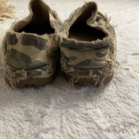 Tony Lama Canvas 3R Casual Slip On Shoes Mens Size 7 D Camo Distressed Edge - Picture 9 of 9